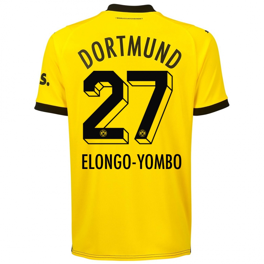 Hombre Camiseta Rodney Elongo-Yombo #27 Amarillo 1ª Equipación 2023/24 La Camisa Perú