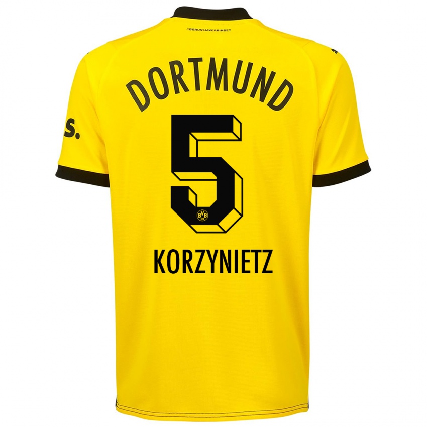 Hombre Camiseta Jaden Korzynietz #5 Amarillo 1ª Equipación 2023/24 La Camisa Perú