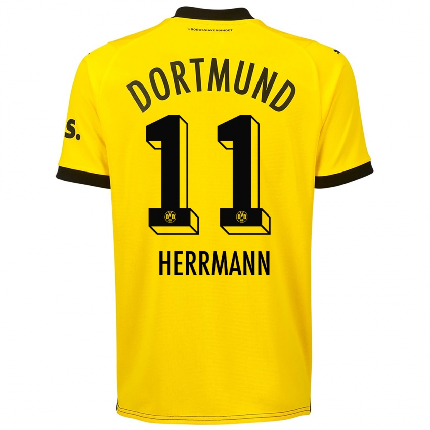 Hombre Camiseta Charles Herrmann #11 Amarillo 1ª Equipación 2023/24 La Camisa Perú