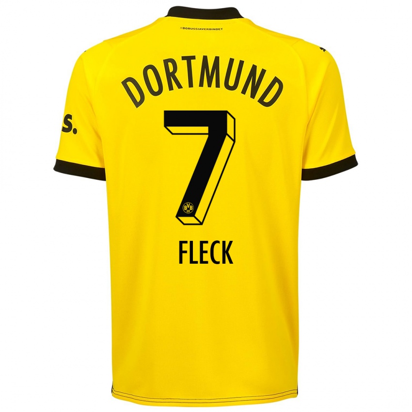 Hombre Camiseta Fritz Fleck #7 Amarillo 1ª Equipación 2023/24 La Camisa Perú