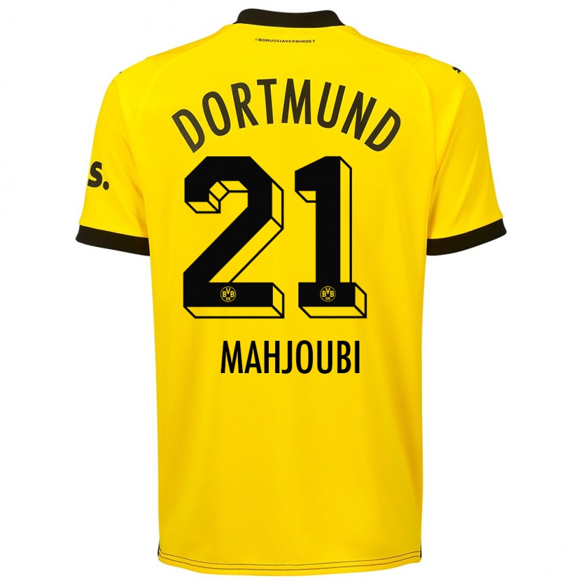 Hombre Camiseta Anas Mahjoubi #21 Amarillo 1ª Equipación 2023/24 La Camisa Perú