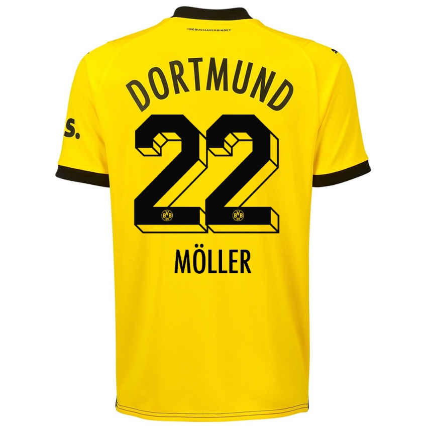 Hombre Camiseta Paul Möller #22 Amarillo 1ª Equipación 2023/24 La Camisa Perú