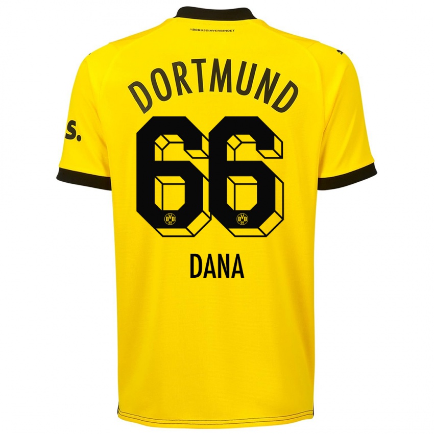 Hombre Camiseta Bleckmann Dana #66 Amarillo 1ª Equipación 2023/24 La Camisa Perú