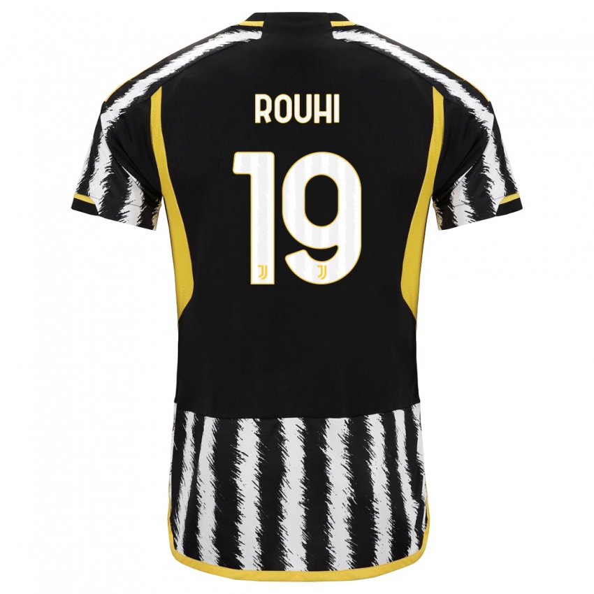 Hombre Camiseta Jonas Rouhi #19 Blanco Negro 1ª Equipación 2023/24 La Camisa Perú