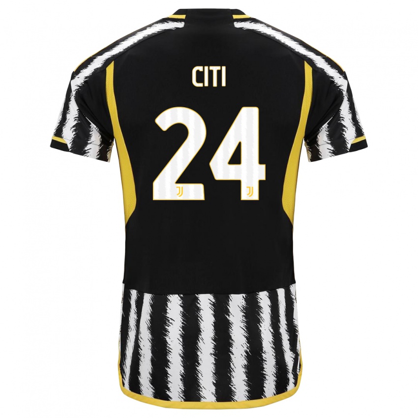 Hombre Camiseta Alessandro Citi #24 Blanco Negro 1ª Equipación 2023/24 La Camisa Perú