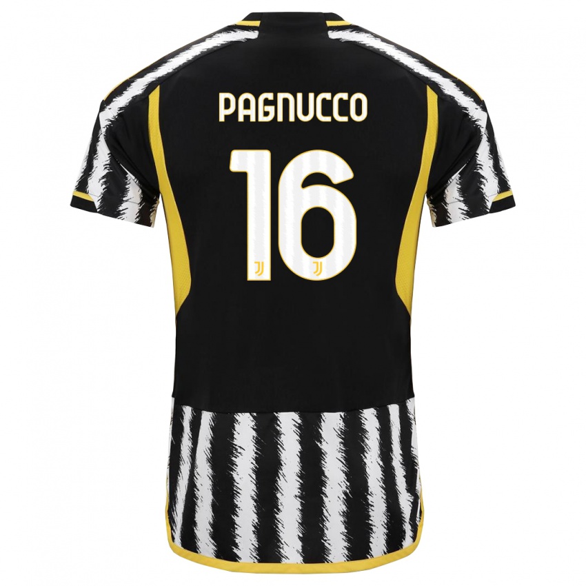 Hombre Camiseta Filippo Pagnucco #16 Blanco Negro 1ª Equipación 2023/24 La Camisa Perú