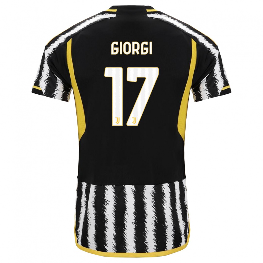 Hombre Camiseta Lorenzo Giorgi #17 Blanco Negro 1ª Equipación 2023/24 La Camisa Perú