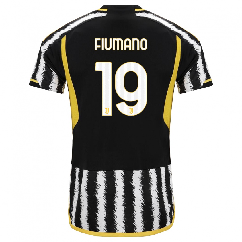 Hombre Camiseta Filippo Fiumano #19 Blanco Negro 1ª Equipación 2023/24 La Camisa Perú