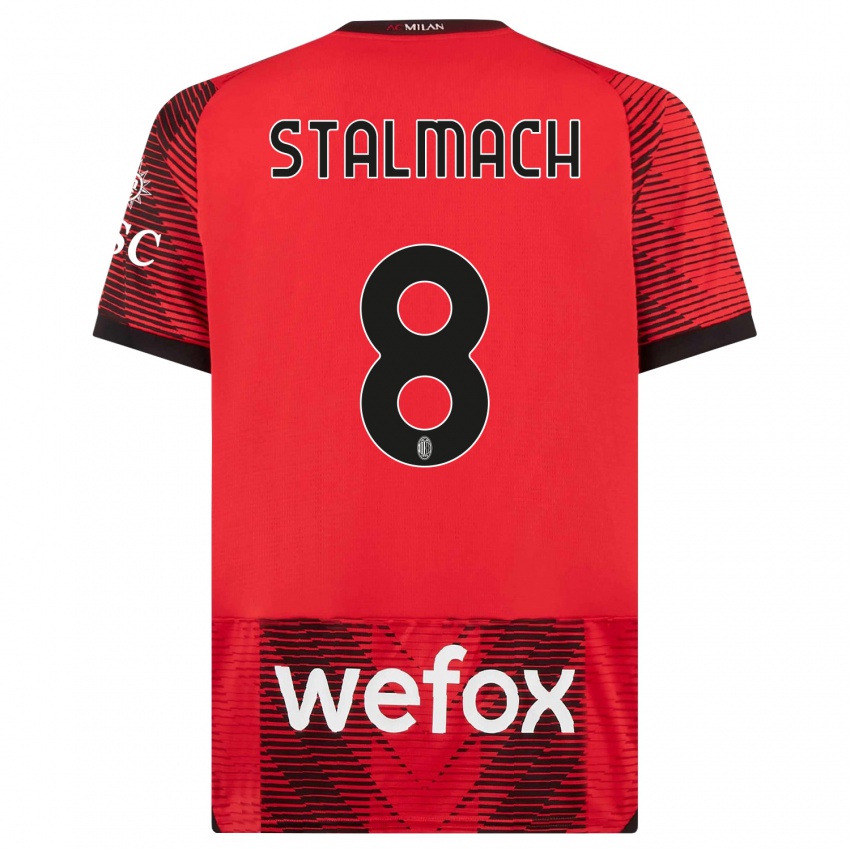 Hombre Camiseta Dariusz Stalmach #8 Negro Rojo 1ª Equipación 2023/24 La Camisa Perú