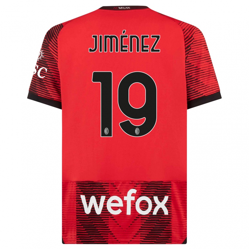 Hombre Camiseta Álex Jiménez #19 Negro Rojo 1ª Equipación 2023/24 La Camisa Perú