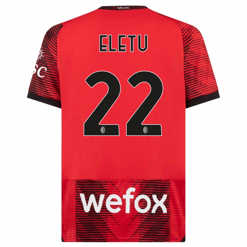 Hombre Camiseta Victor Eletu #22 Negro Rojo 1ª Equipación 2023/24 La Camisa Perú