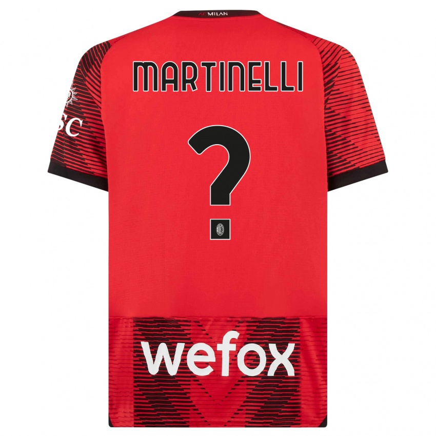 Hombre Camiseta Riccardo Martinelli #0 Negro Rojo 1ª Equipación 2023/24 La Camisa Perú