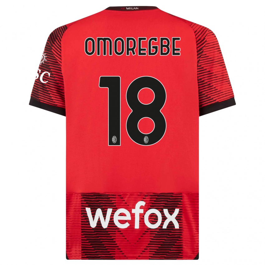 Hombre Camiseta Bob Murphy Omoregbe #18 Negro Rojo 1ª Equipación 2023/24 La Camisa Perú