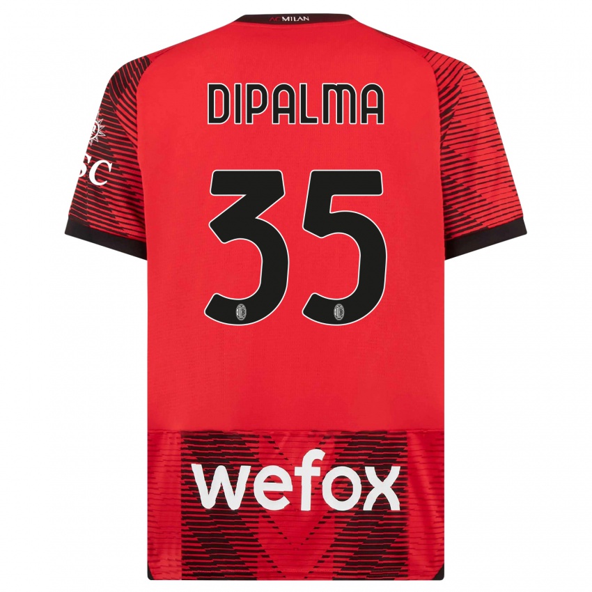 Hombre Camiseta Matteo Dipalma #35 Negro Rojo 1ª Equipación 2023/24 La Camisa Perú