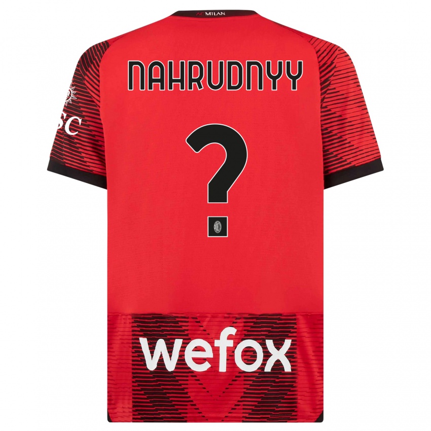 Hombre Camiseta Vladislav Nahrudnyy #0 Negro Rojo 1ª Equipación 2023/24 La Camisa Perú