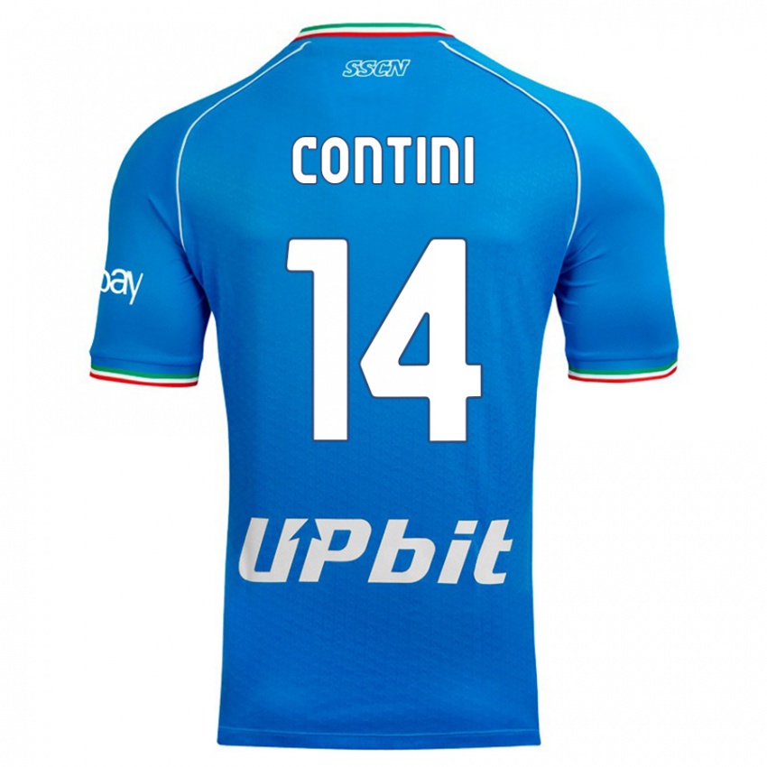 Hombre Camiseta Nikita Contini #14 Cielo Azul 1ª Equipación 2023/24 La Camisa Perú
