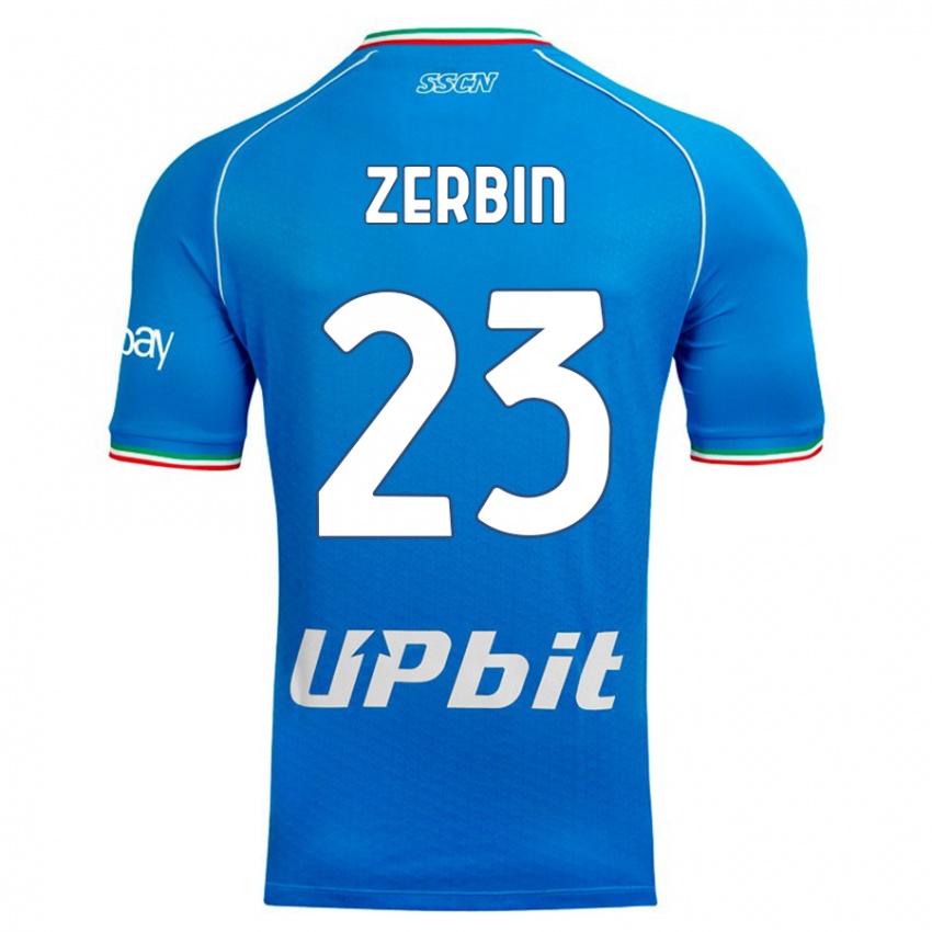 Hombre Camiseta Alessio Zerbin #23 Cielo Azul 1ª Equipación 2023/24 La Camisa Perú