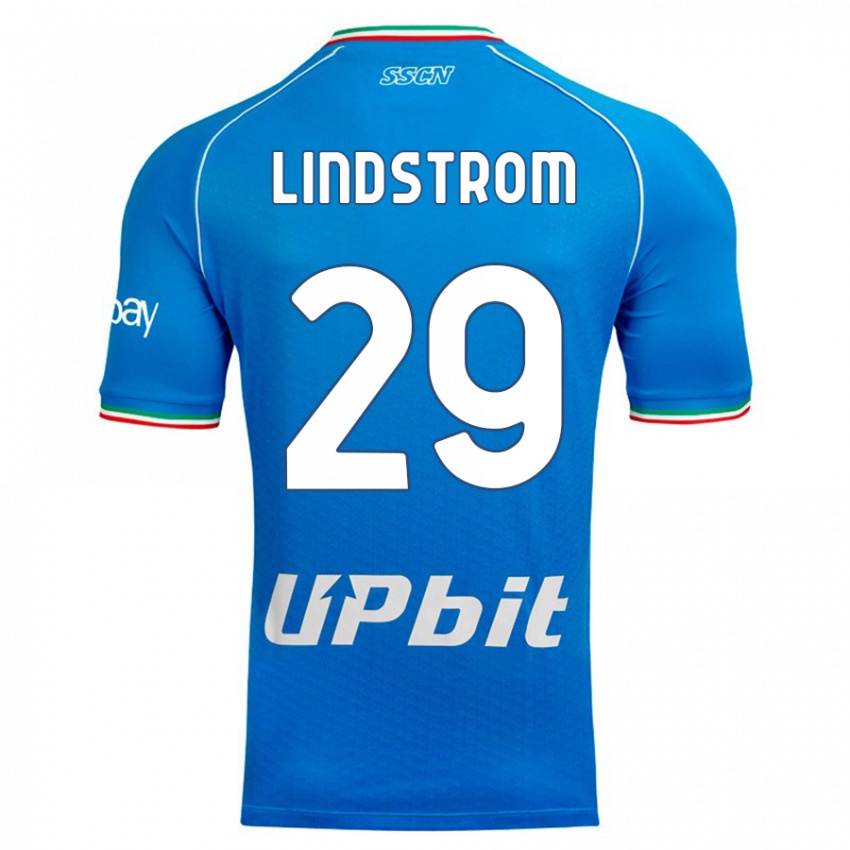 Hombre Camiseta Jesper Lindstrom #29 Cielo Azul 1ª Equipación 2023/24 La Camisa Perú