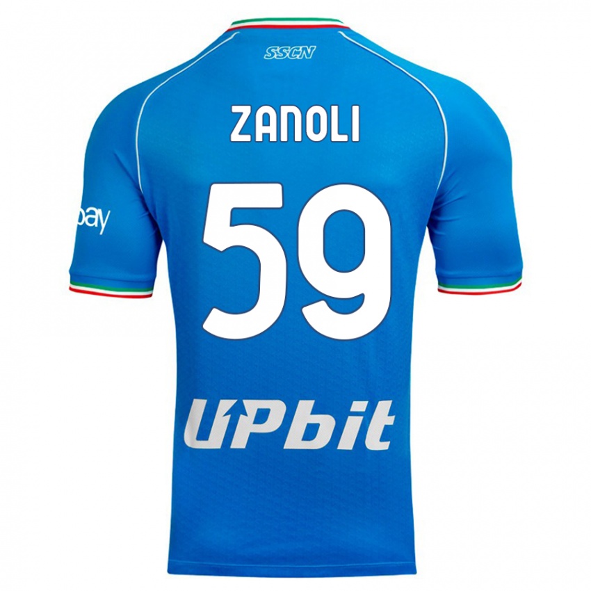 Hombre Camiseta Alessandro Zanoli #59 Cielo Azul 1ª Equipación 2023/24 La Camisa Perú