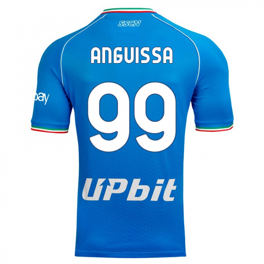 Hombre Camiseta Andre Zambo Anguissa #99 Cielo Azul 1ª Equipación 2023/24 La Camisa Perú