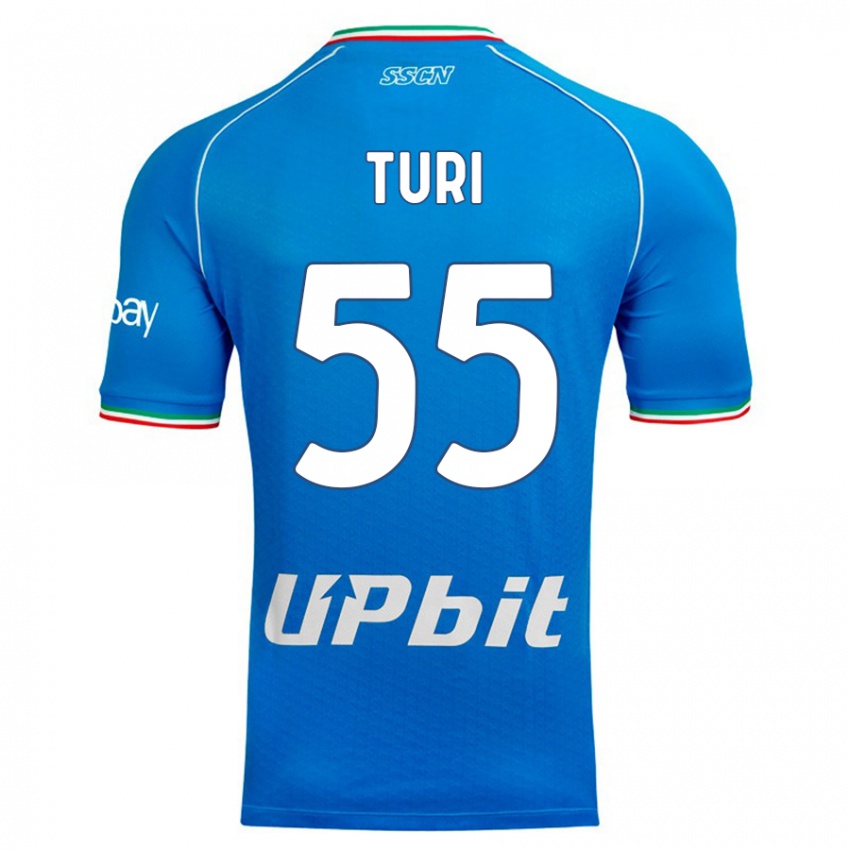 Hombre Camiseta Claudio Turi #55 Cielo Azul 1ª Equipación 2023/24 La Camisa Perú