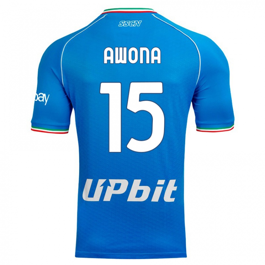 Hombre Camiseta Aurelle Awona #15 Cielo Azul 1ª Equipación 2023/24 La Camisa Perú