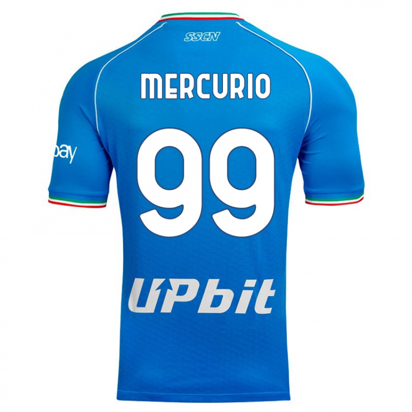 Hombre Camiseta Giovanni Mercurio #99 Cielo Azul 1ª Equipación 2023/24 La Camisa Perú