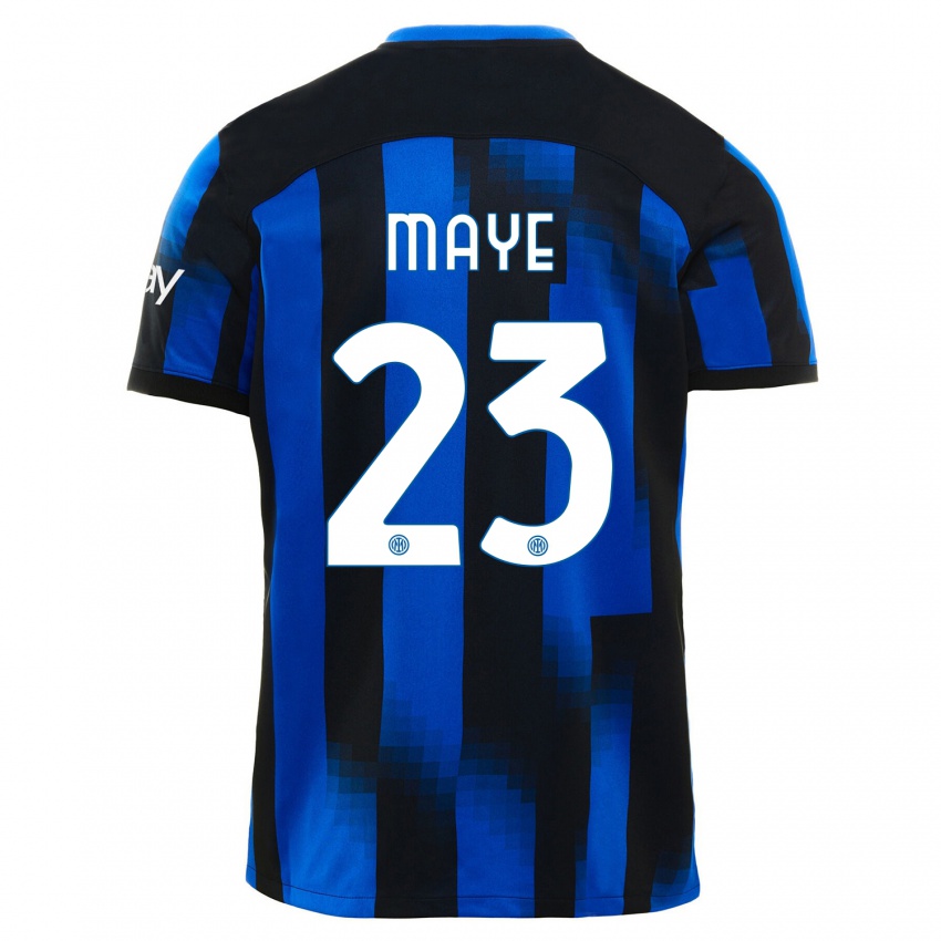 Hombre Camiseta Yvan Maye #23 Azul Negro 1ª Equipación 2023/24 La Camisa Perú