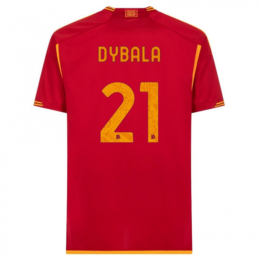 Hombre Camiseta Paulo Dybala #21 Rojo 1ª Equipación 2023/24 La Camisa Perú