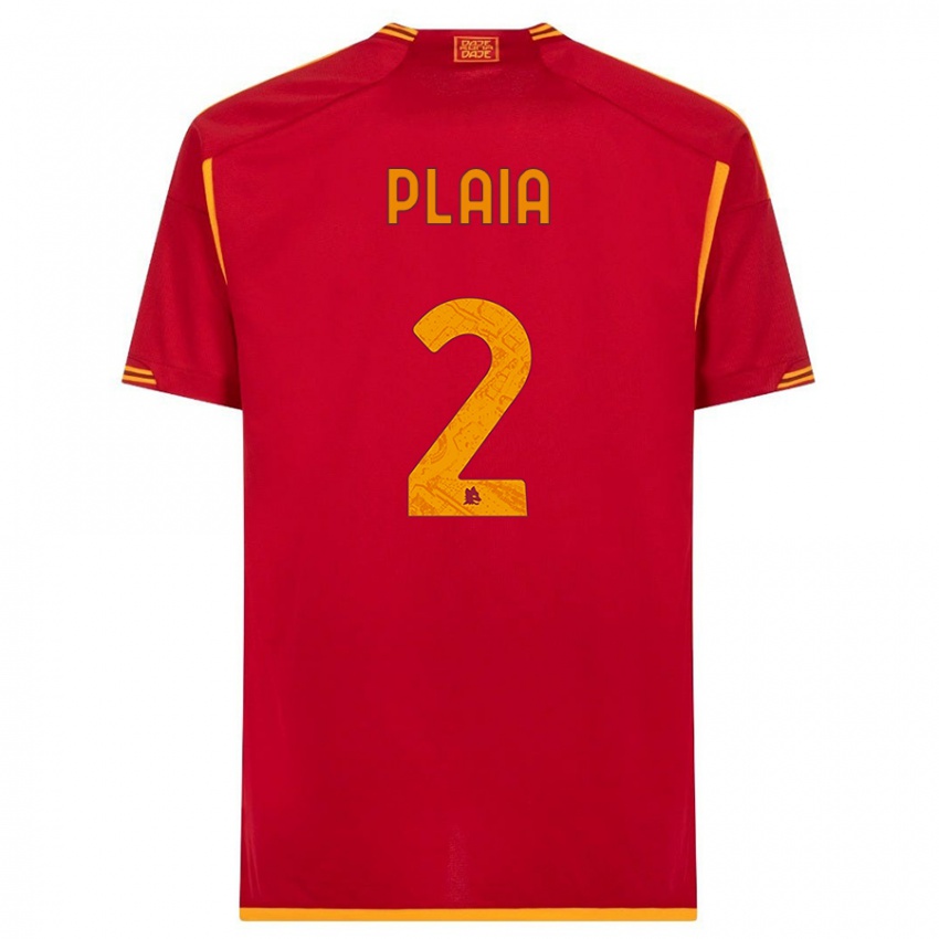 Hombre Camiseta Matteo Plaia #2 Rojo 1ª Equipación 2023/24 La Camisa Perú