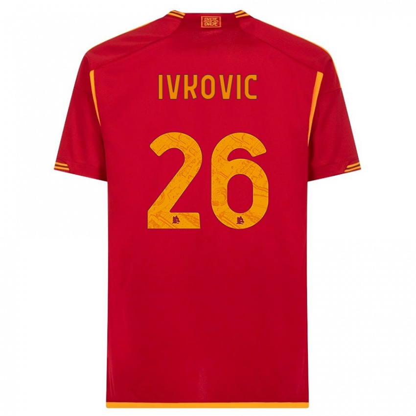 Hombre Camiseta Mate Ivkovic #26 Rojo 1ª Equipación 2023/24 La Camisa Perú