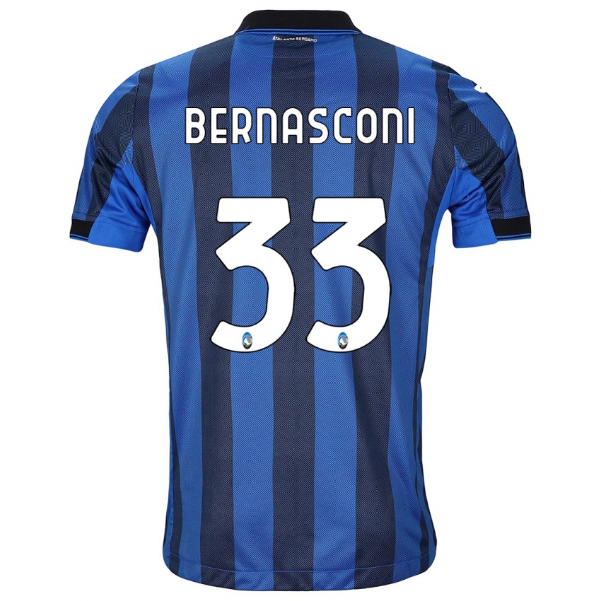 Hombre Camiseta Lorenzo Bernasconi #33 Azul Negro 1ª Equipación 2023/24 La Camisa Perú