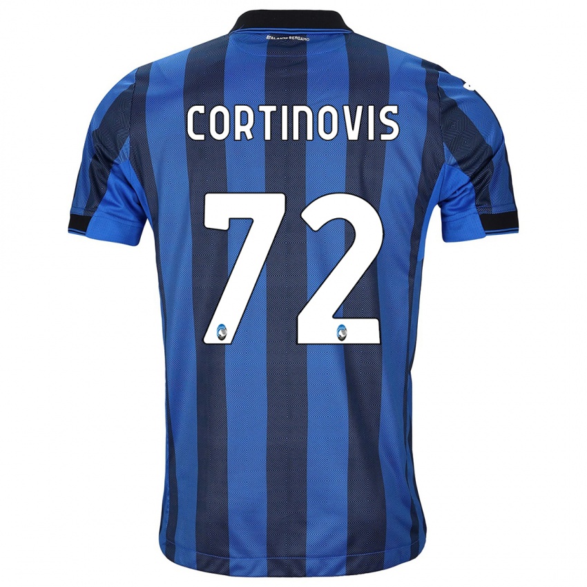 Hombre Camiseta Alessandro Cortinovis #72 Azul Negro 1ª Equipación 2023/24 La Camisa Perú