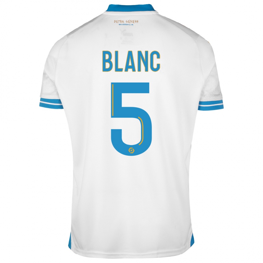 Hombre Camiseta Amandine Blanc #5 Blanco 1ª Equipación 2023/24 La Camisa Perú