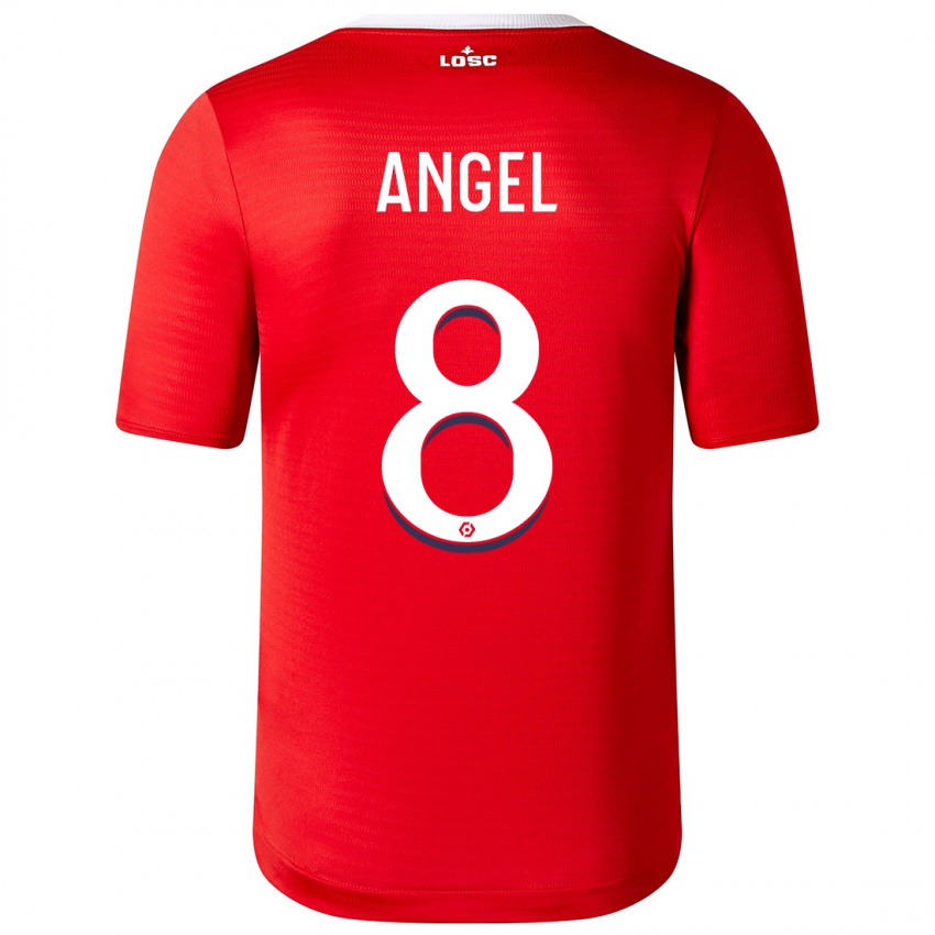 Hombre Camiseta Angel Gomes #8 Rojo 1ª Equipación 2023/24 La Camisa Perú