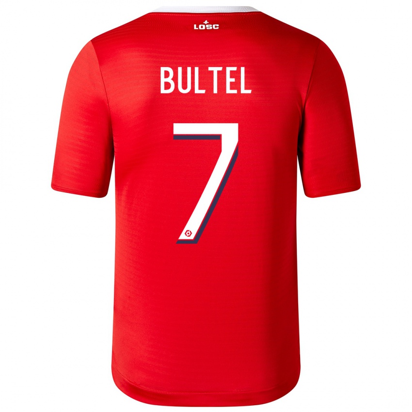 Hombre Camiseta Ludivine Bultel #7 Rojo 1ª Equipación 2023/24 La Camisa Perú