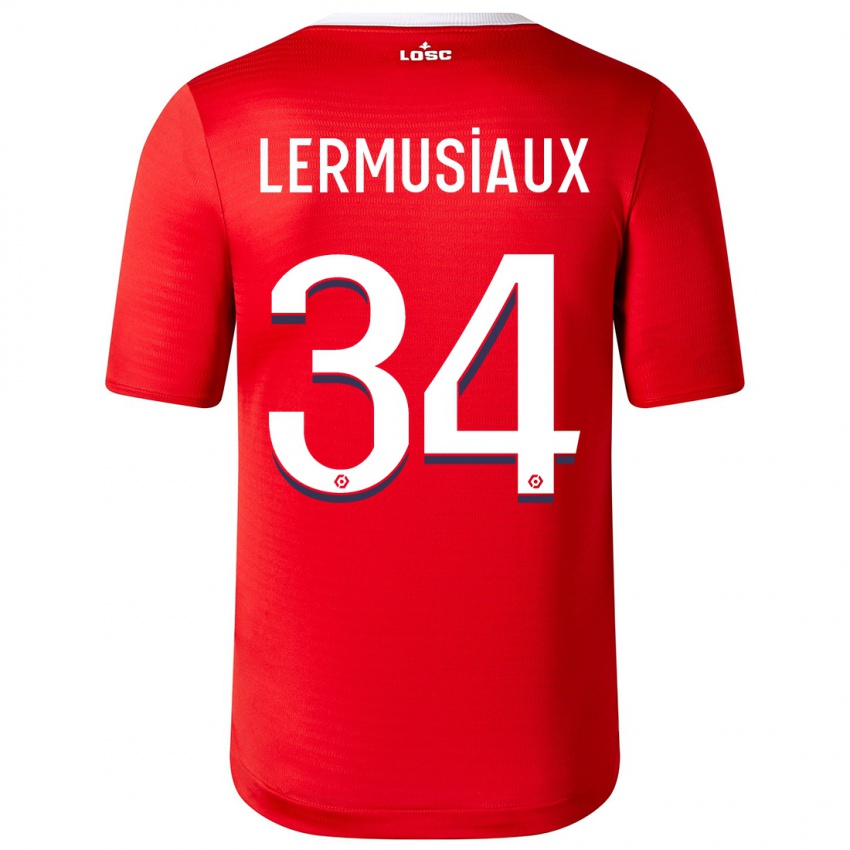 Hombre Camiseta Chrystal Lermusiaux #34 Rojo 1ª Equipación 2023/24 La Camisa Perú