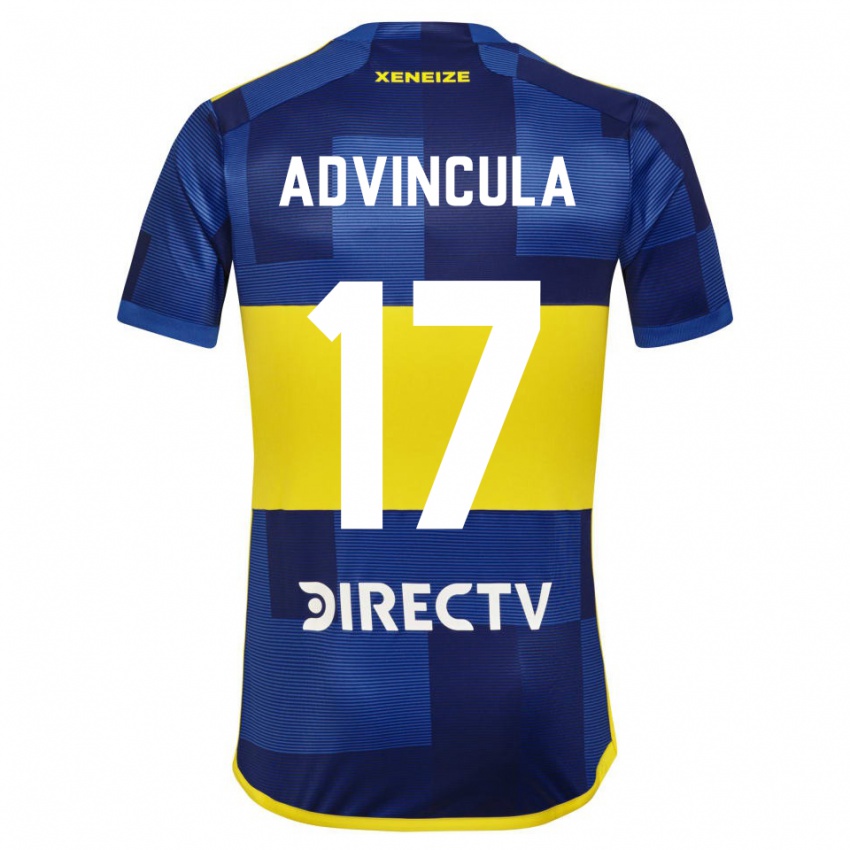 Hombre Camiseta Luis Advincula #17 Azul Oscuro Amarillo 1ª Equipación 2023/24 La Camisa Perú