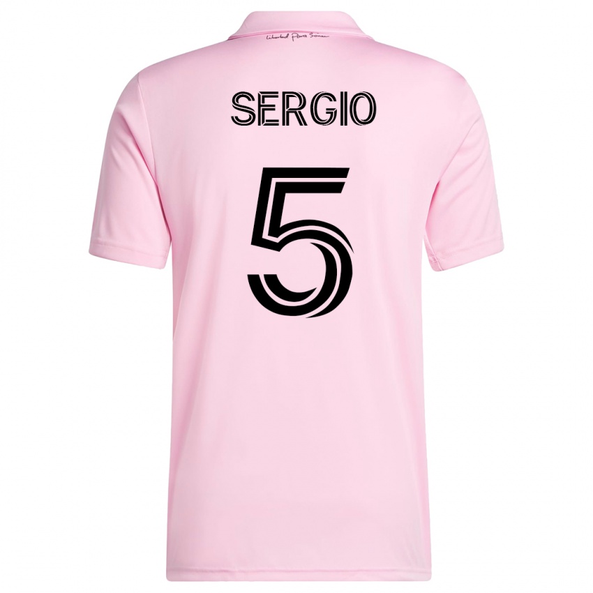 Hombre Camiseta Sergio Busquets #5 Rosa 1ª Equipación 2023/24 La Camisa Perú