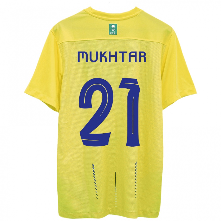 Hombre Camiseta Mukhtar Ali #21 Amarillo 1ª Equipación 2023/24 La Camisa Perú