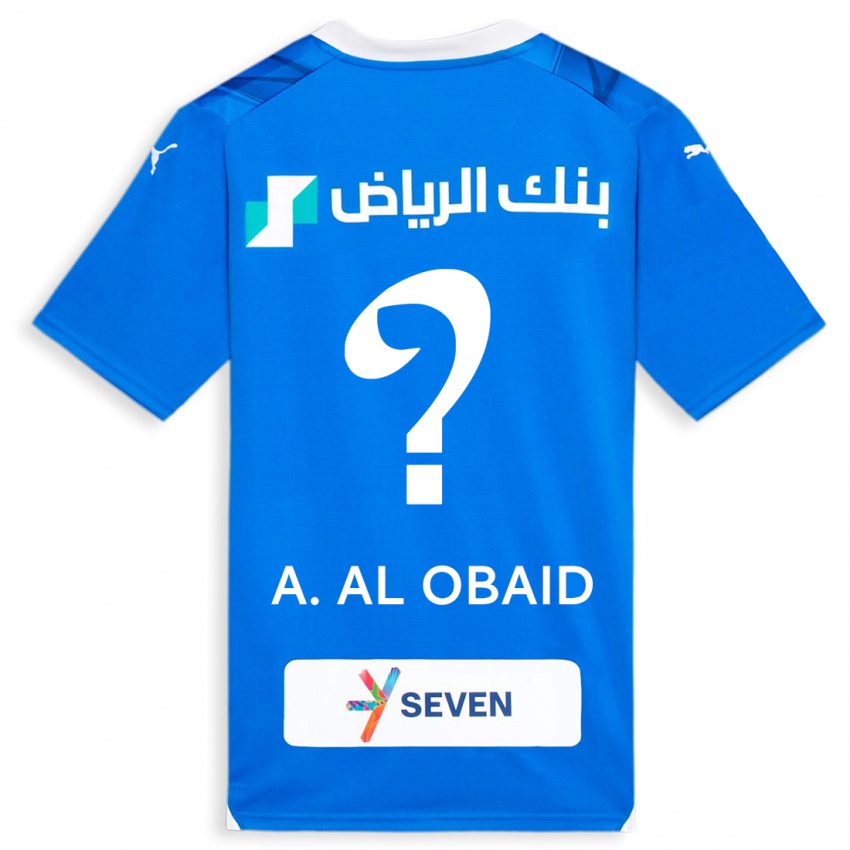 Hombre Camiseta Abdulrahman Al-Obaid #0 Azul 1ª Equipación 2023/24 La Camisa Perú