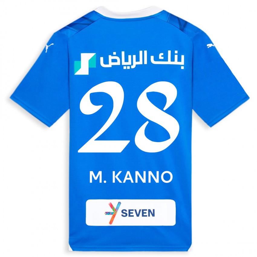 Hombre Camiseta Mohamed Kanno #28 Azul 1ª Equipación 2023/24 La Camisa Perú