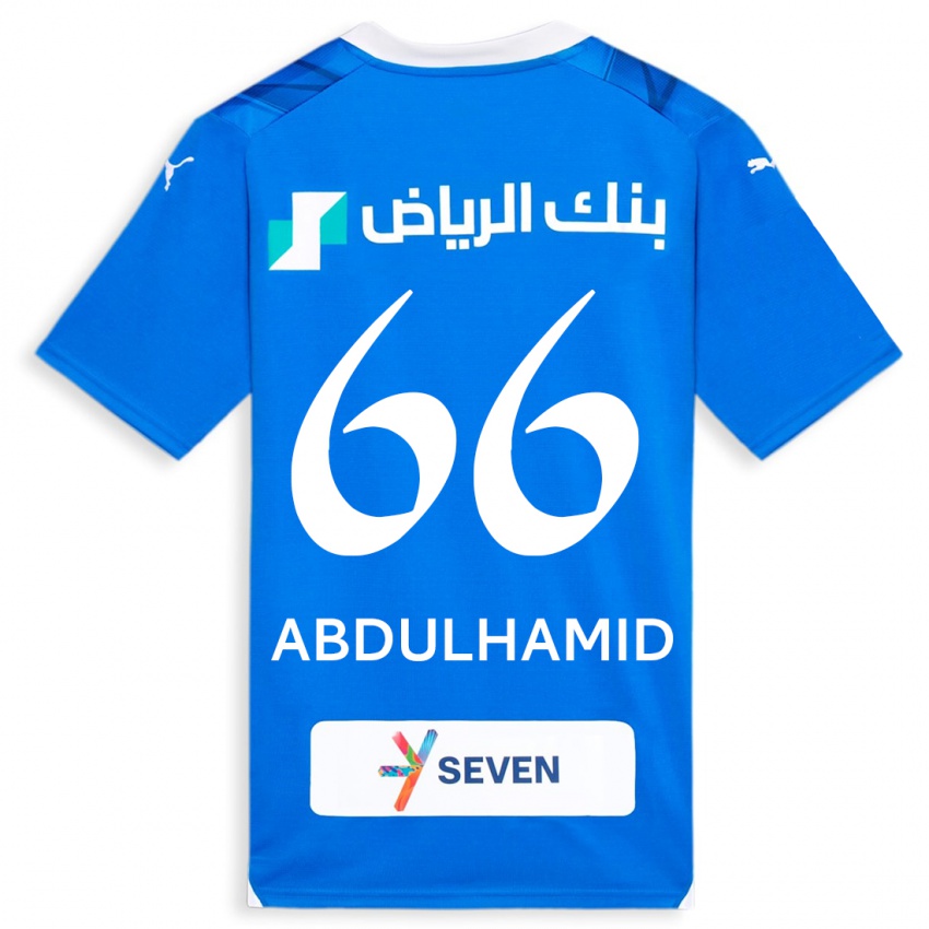 Hombre Camiseta Saud Abdulhamid #66 Azul 1ª Equipación 2023/24 La Camisa Perú