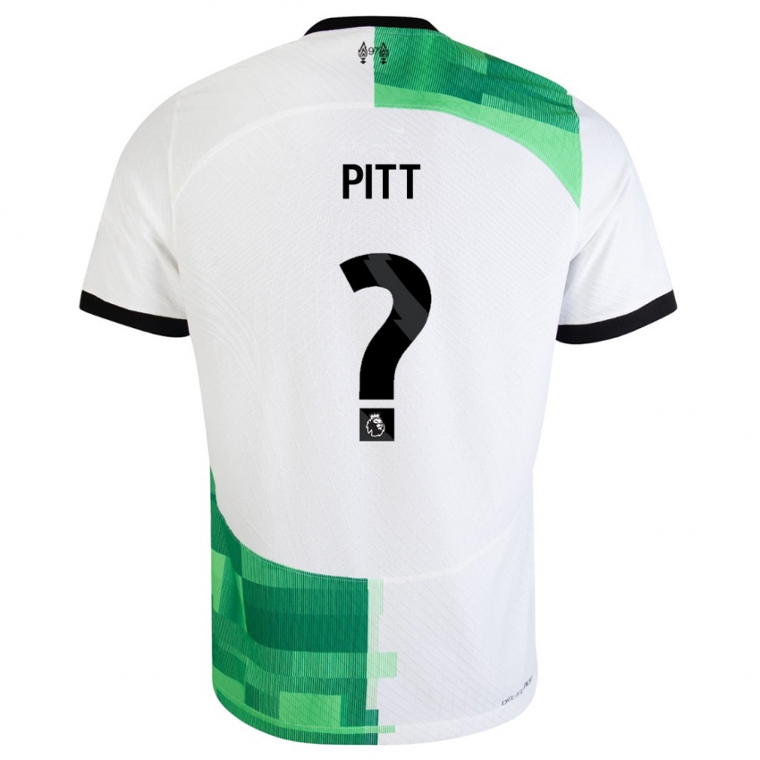 Hombre Camiseta Lucas Pitt #0 Blanco Verde 2ª Equipación 2023/24 La Camisa Perú