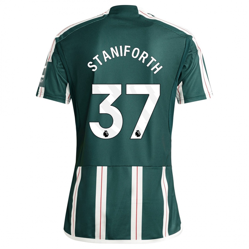 Hombre Camiseta Lucy Staniforth #37 Verde Oscuro 2ª Equipación 2023/24 La Camisa Perú