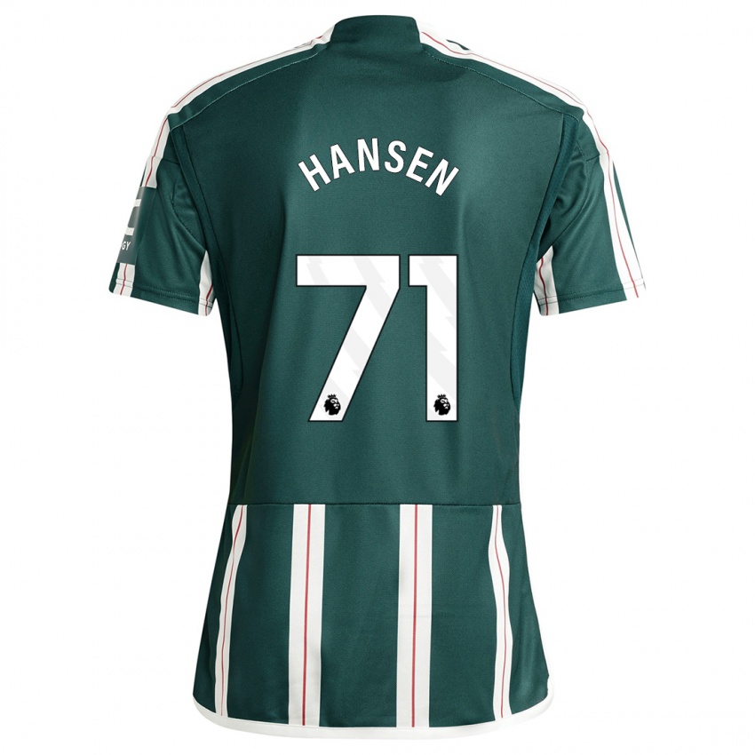 Hombre Camiseta Isak Hansen-Aaroen #71 Verde Oscuro 2ª Equipación 2023/24 La Camisa Perú