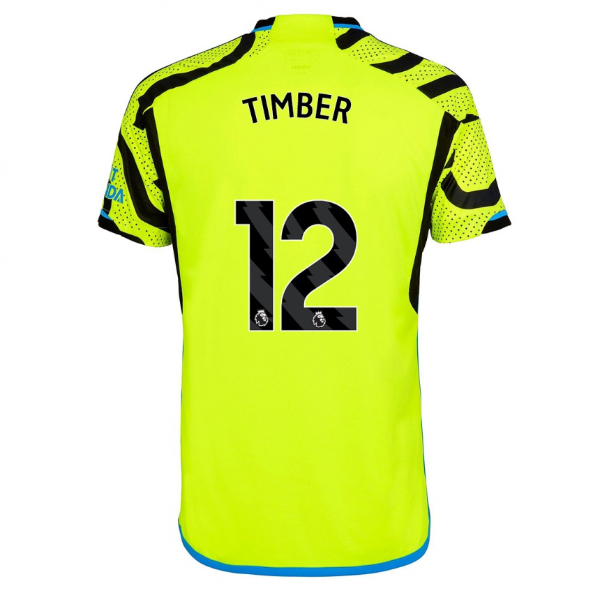 Hombre Camiseta Jurrien Timber #12 Amarillo 2ª Equipación 2023/24 La Camisa Perú