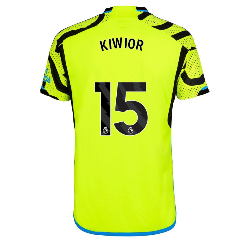 Hombre Camiseta Jakub Kiwior #15 Amarillo 2ª Equipación 2023/24 La Camisa Perú