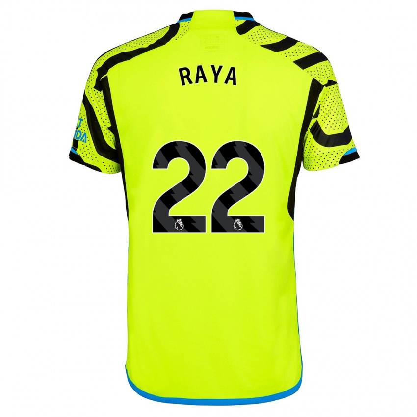 Hombre Camiseta David Raya #22 Amarillo 2ª Equipación 2023/24 La Camisa Perú