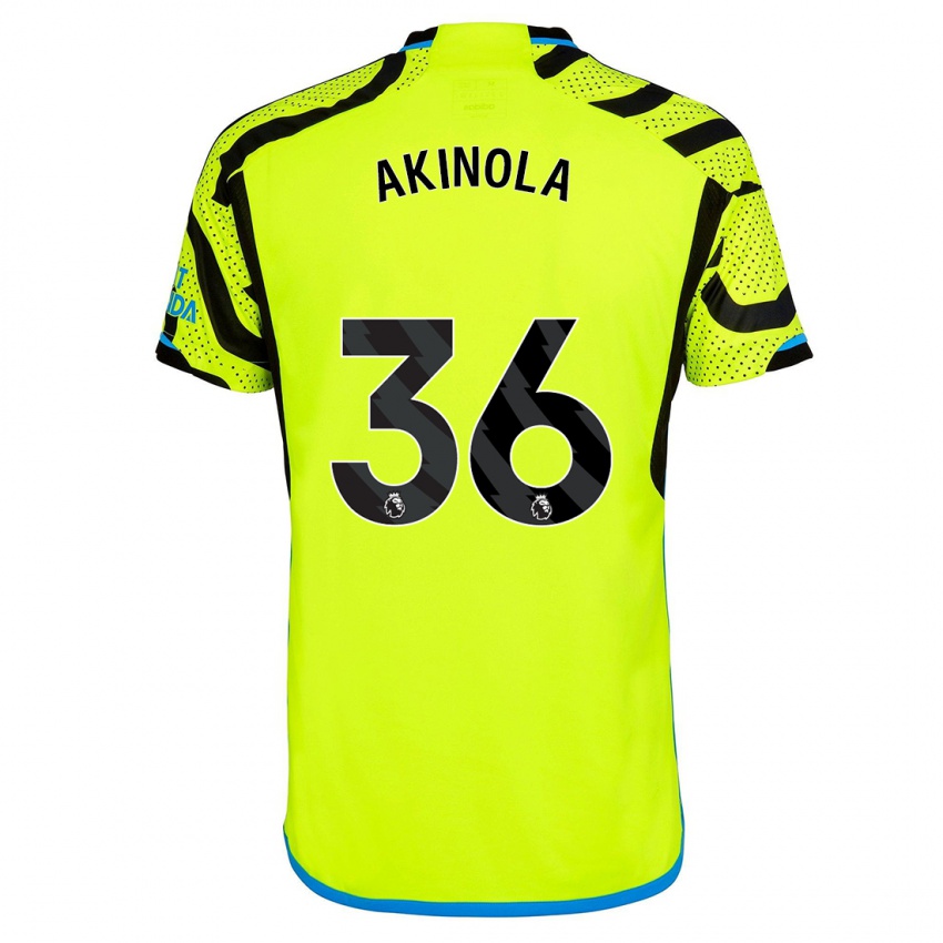 Hombre Camiseta Tim Akinola #36 Amarillo 2ª Equipación 2023/24 La Camisa Perú